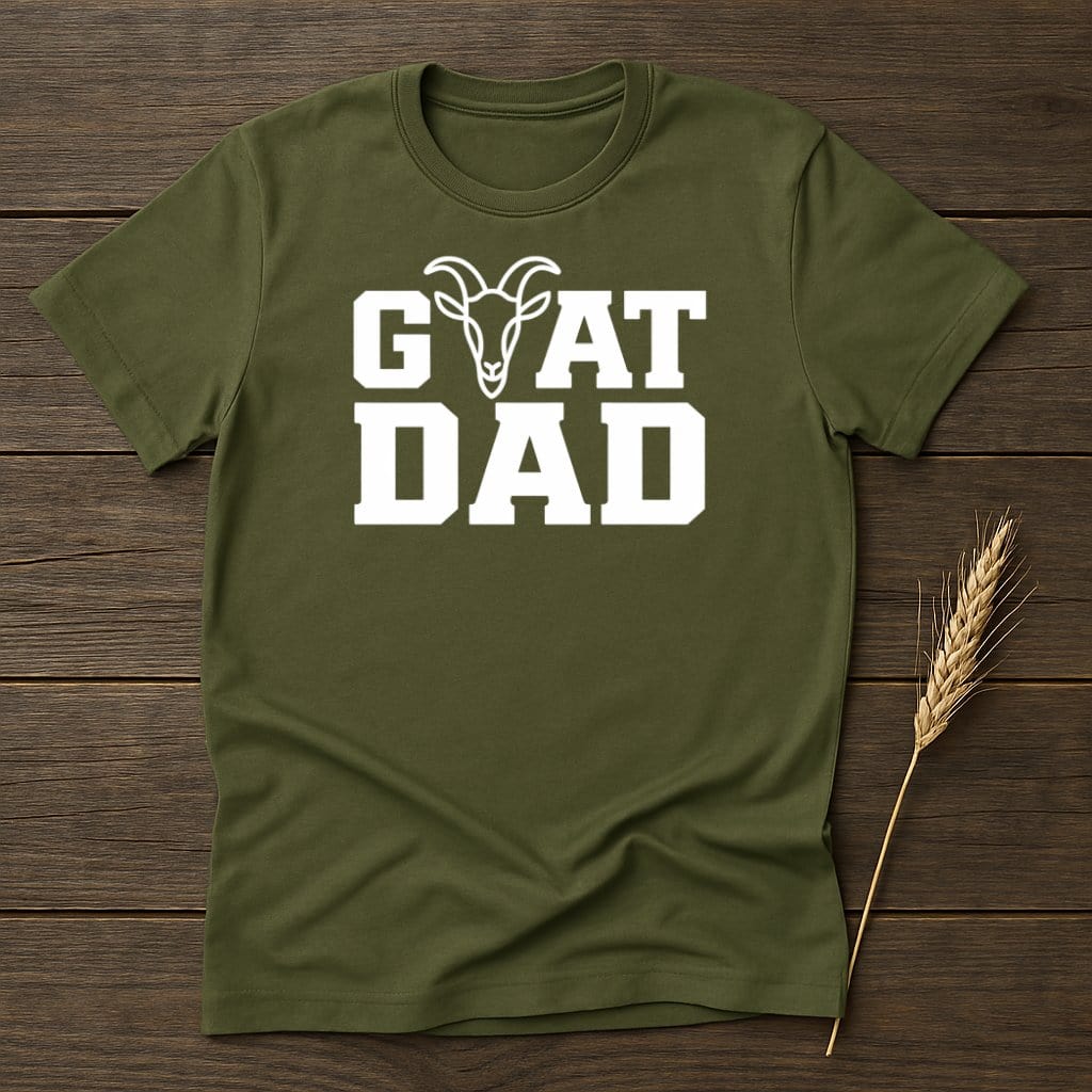 MyDesigns Physical Item S / Military Green GOAT DAD T-Shirts