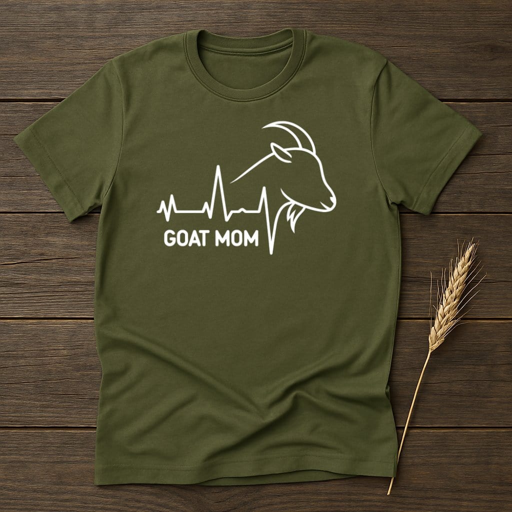 MyDesigns Physical Item S / Military Green Goat Mom T-Shirt