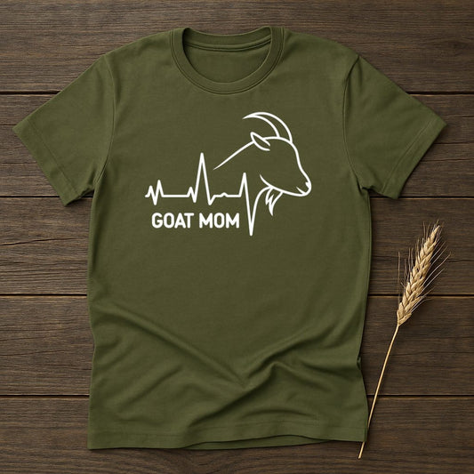 MyDesigns Physical Item S / Military Green Goat Mom T-Shirt