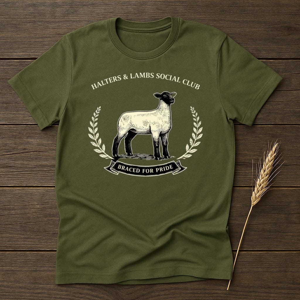 MyDesigns Physical Item S / Military Green Halters Lambs Pride T-Shirt