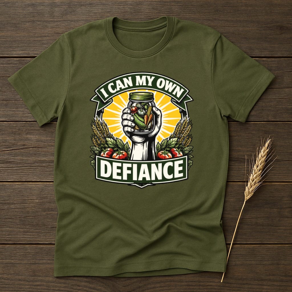 MyDesigns Physical Item S / Military Green I Can My Own Defiance T-Shirt