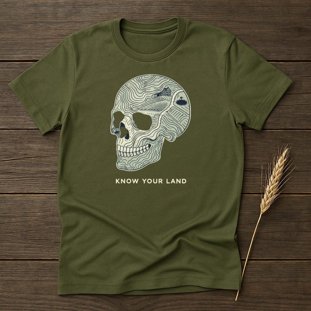 MyDesigns Physical Item S / Military Green Know Your Land T-Shirt