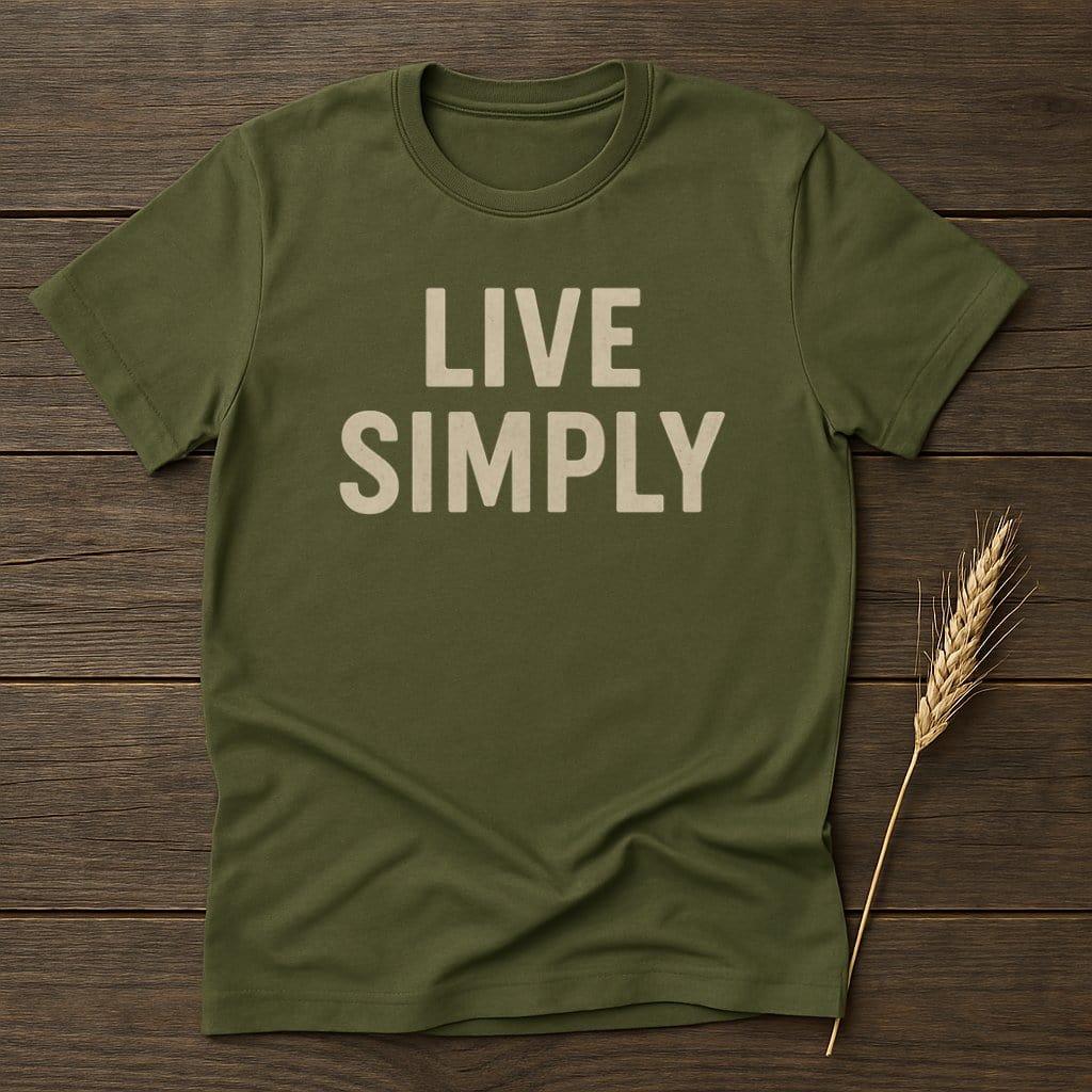 MyDesigns Physical Item S / Military Green Live Simply T-Shirt