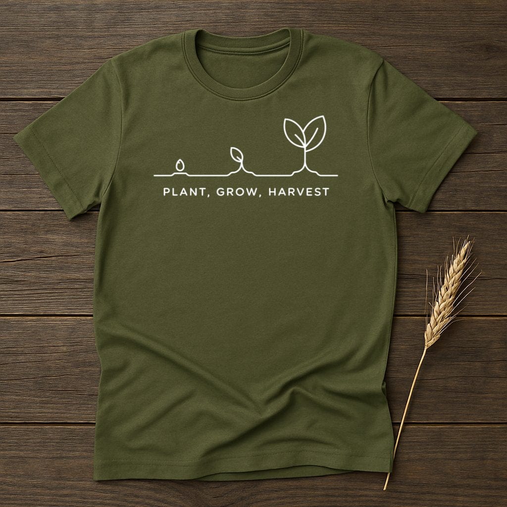 MyDesigns Physical Item S / Military Green Plant Grow Harvest T-Shirt