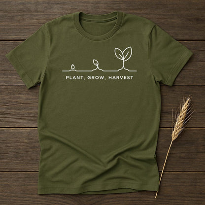 MyDesigns Physical Item S / Military Green Plant Grow Harvest T-Shirt