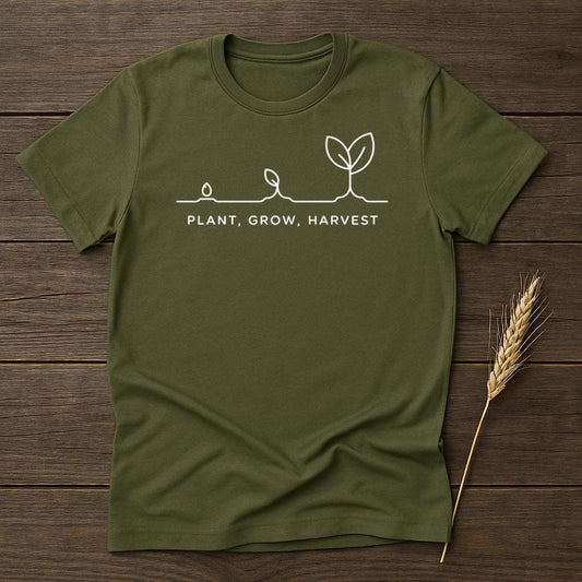 MyDesigns Physical Item S / Military Green Plant Grow Harvest T-Shirt