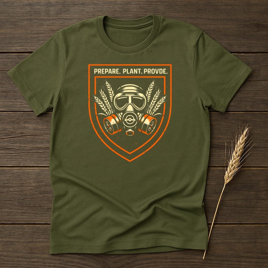 MyDesigns Physical Item S / Military Green Prepare Plant Provide T-Shirt