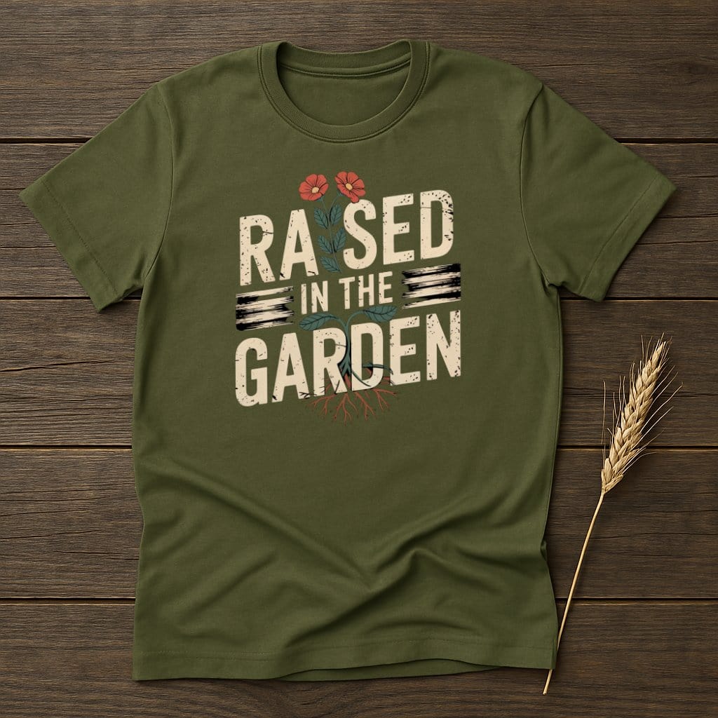 MyDesigns Physical Item S / Military Green Raised In The Garden T-Shirt