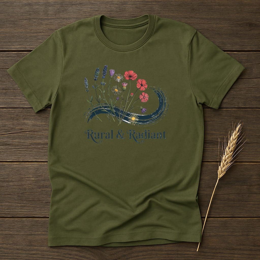 MyDesigns Physical Item S / Military Green Rural And Radiant T-Shirt