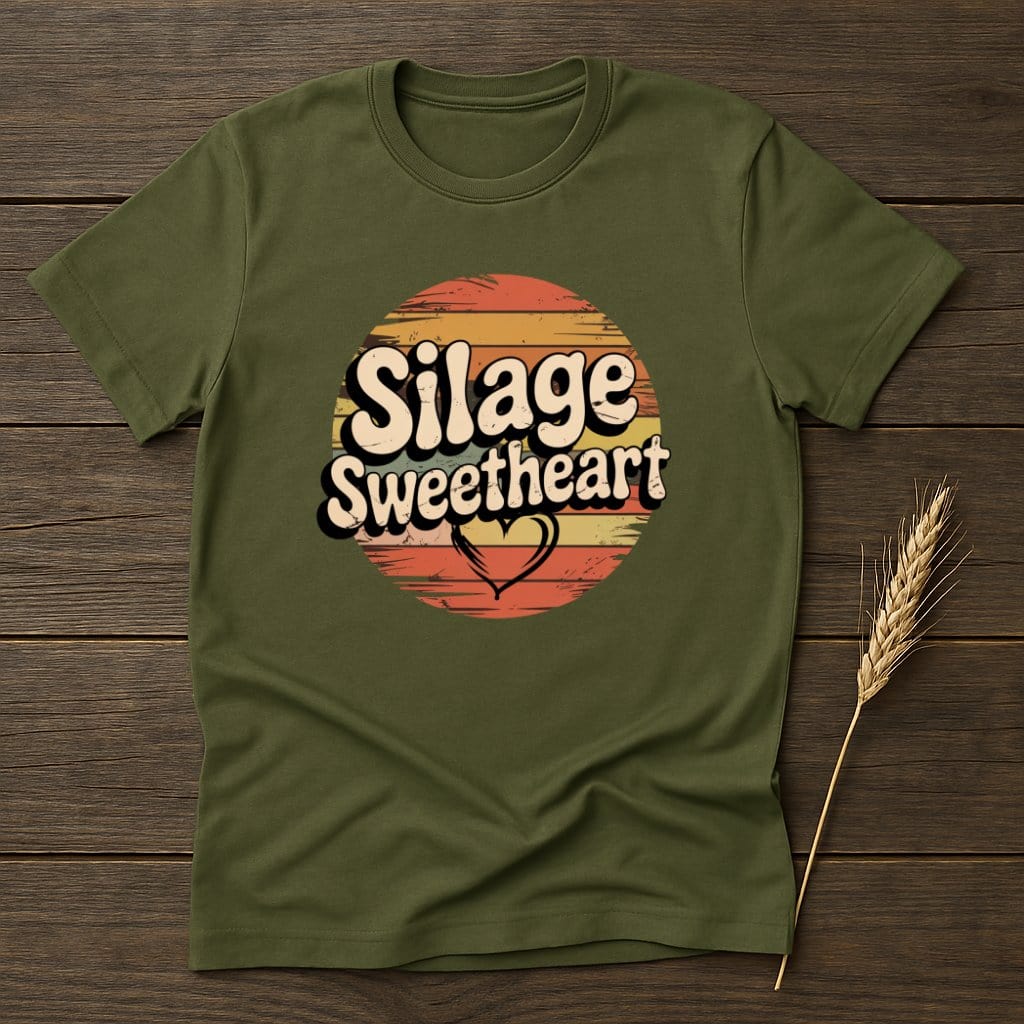 MyDesigns Physical Item S / Military Green Silage Sweetheart Retro T-Shirts