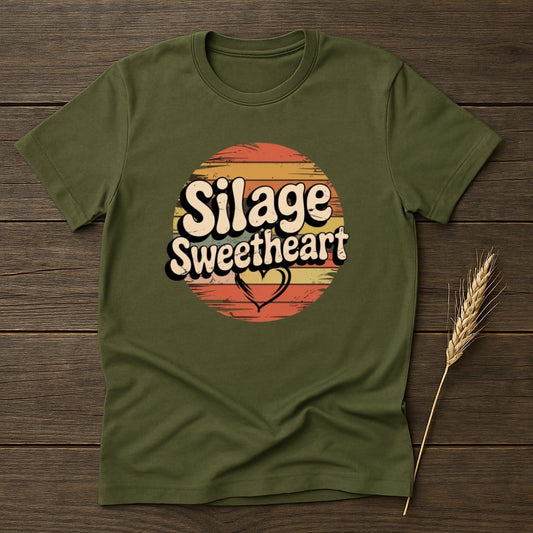 MyDesigns Physical Item S / Military Green Silage Sweetheart Retro T-Shirts