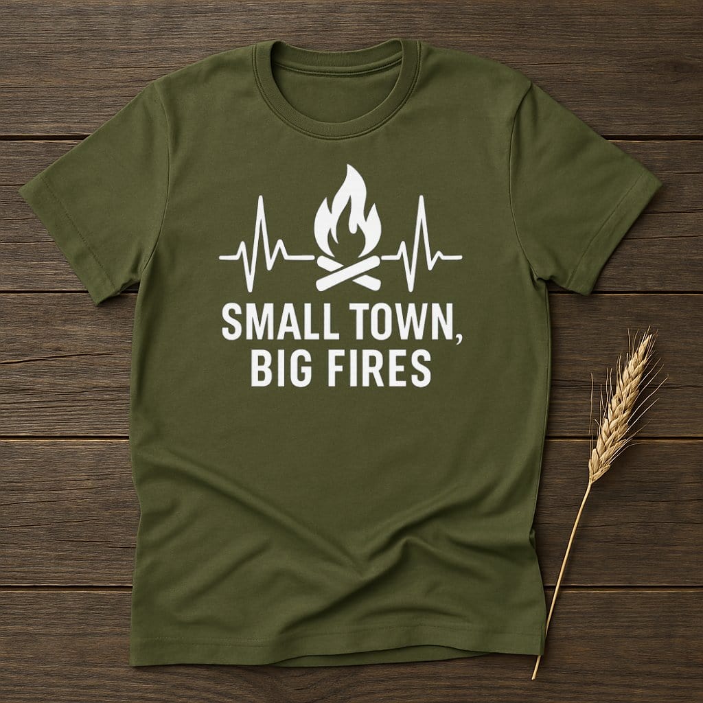 MyDesigns Physical Item S / Military Green Small Town Big Fires T-Shirts