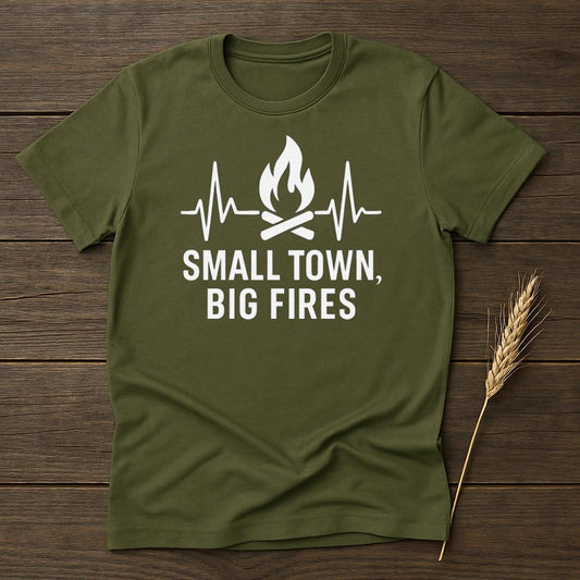 MyDesigns Physical Item S / Military Green Small Town Big Fires T-Shirts