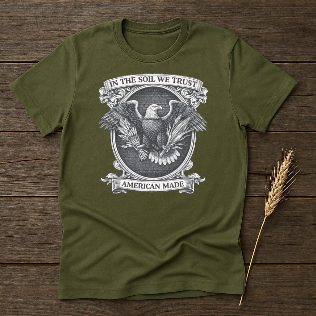 MyDesigns Physical Item S / Military Green Soil We Trust T-Shirt