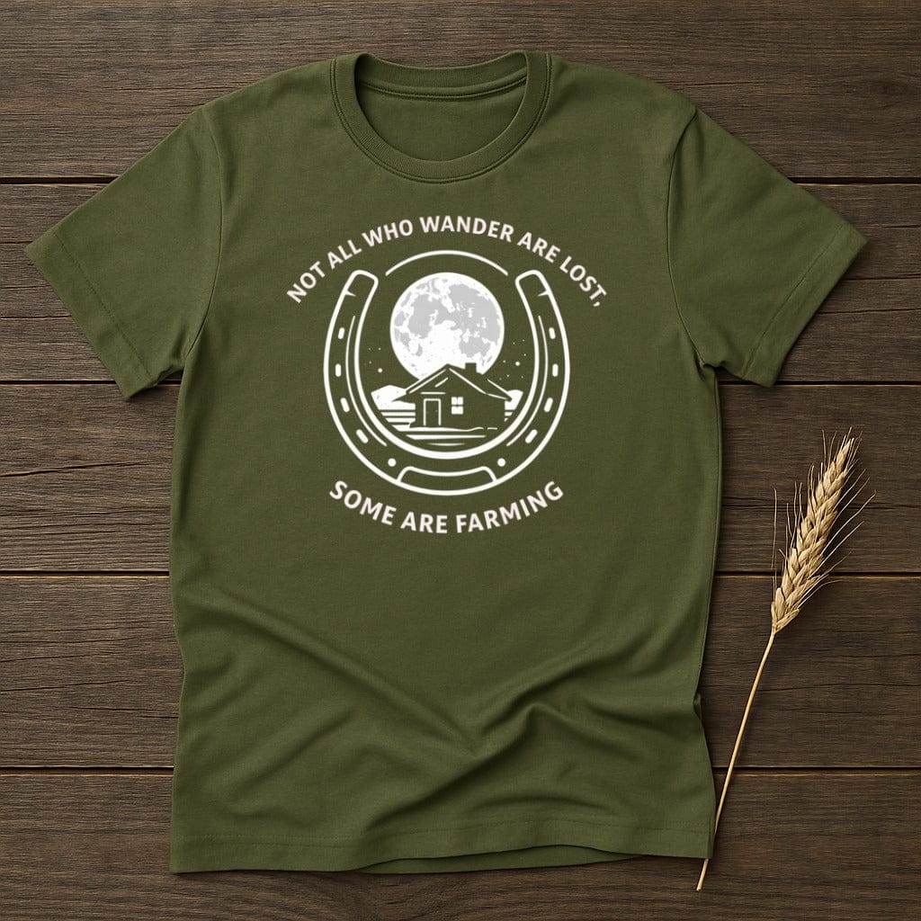 MyDesigns Physical Item S / Military Green Some Are Farming T-Shirt