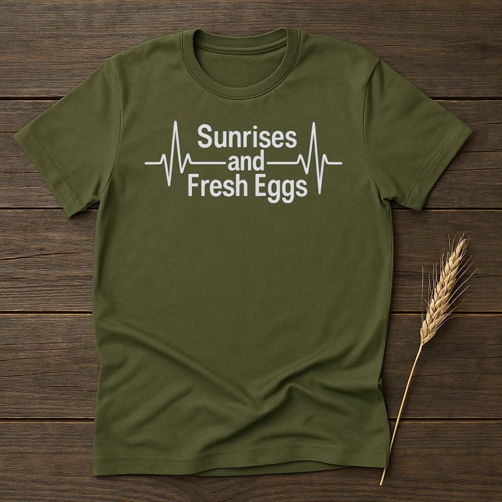 MyDesigns Physical Item S / Military Green Sunrises and Fresh Eggs T-Shirts