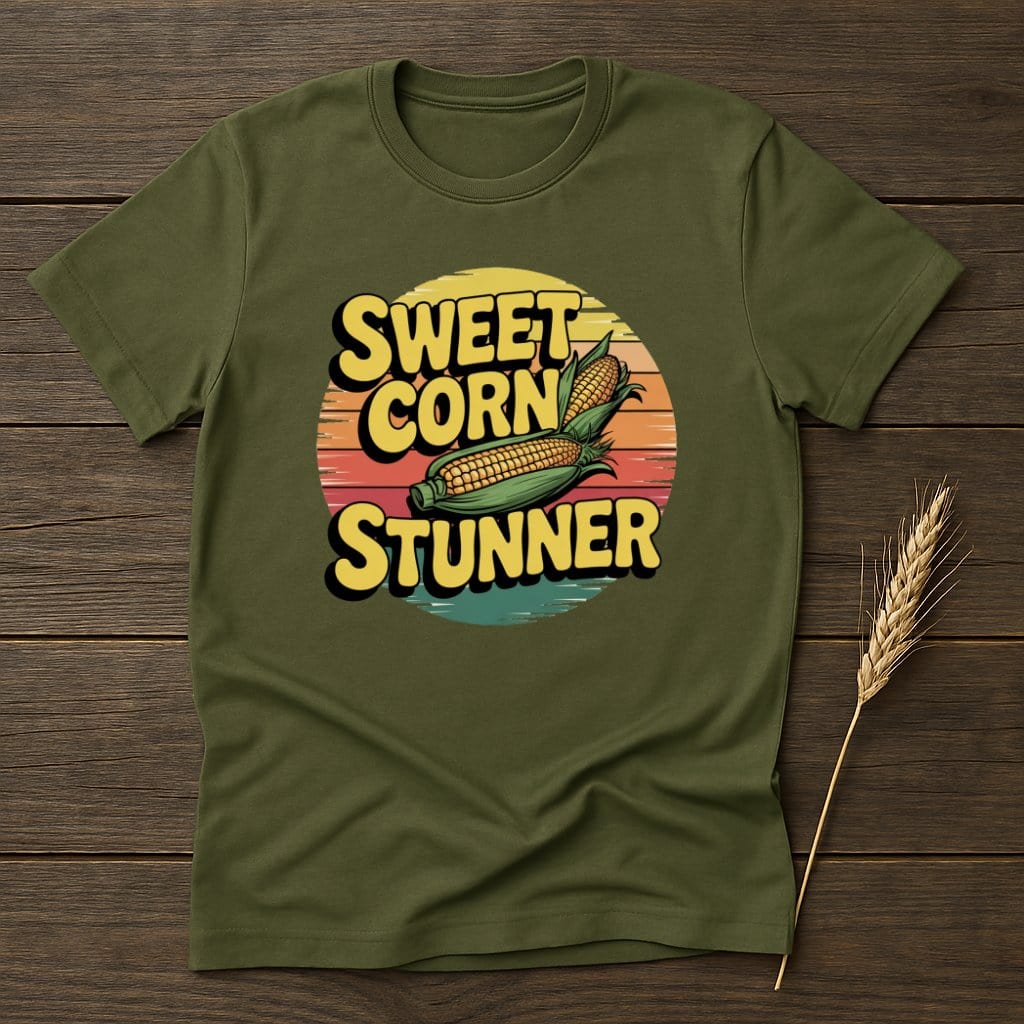 MyDesigns Physical Item S / Military Green Sweet Corn Stunner Retro T-Shirts