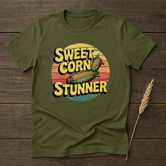 MyDesigns Physical Item S / Military Green Sweet Corn Stunner Retro T-Shirts