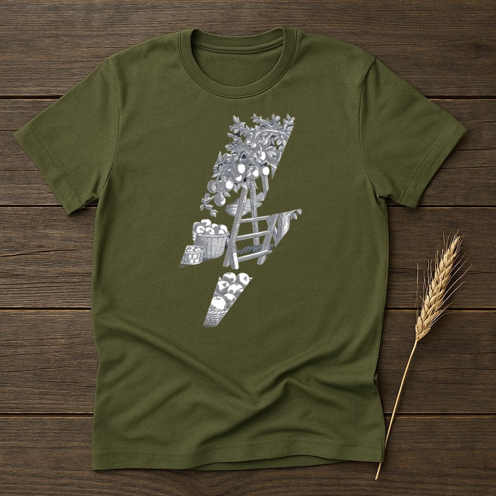 MyDesigns Physical Item S / Military Green Vintage Apple Orchard T-Shirts
