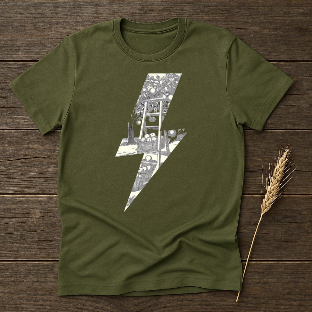MyDesigns Physical Item S / Military Green Vintage Fruit Basket T-Shirts