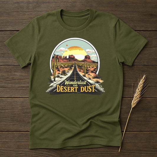 MyDesigns Physical Item S / Military Green Wanderlust and Desert Dust T-Shirt