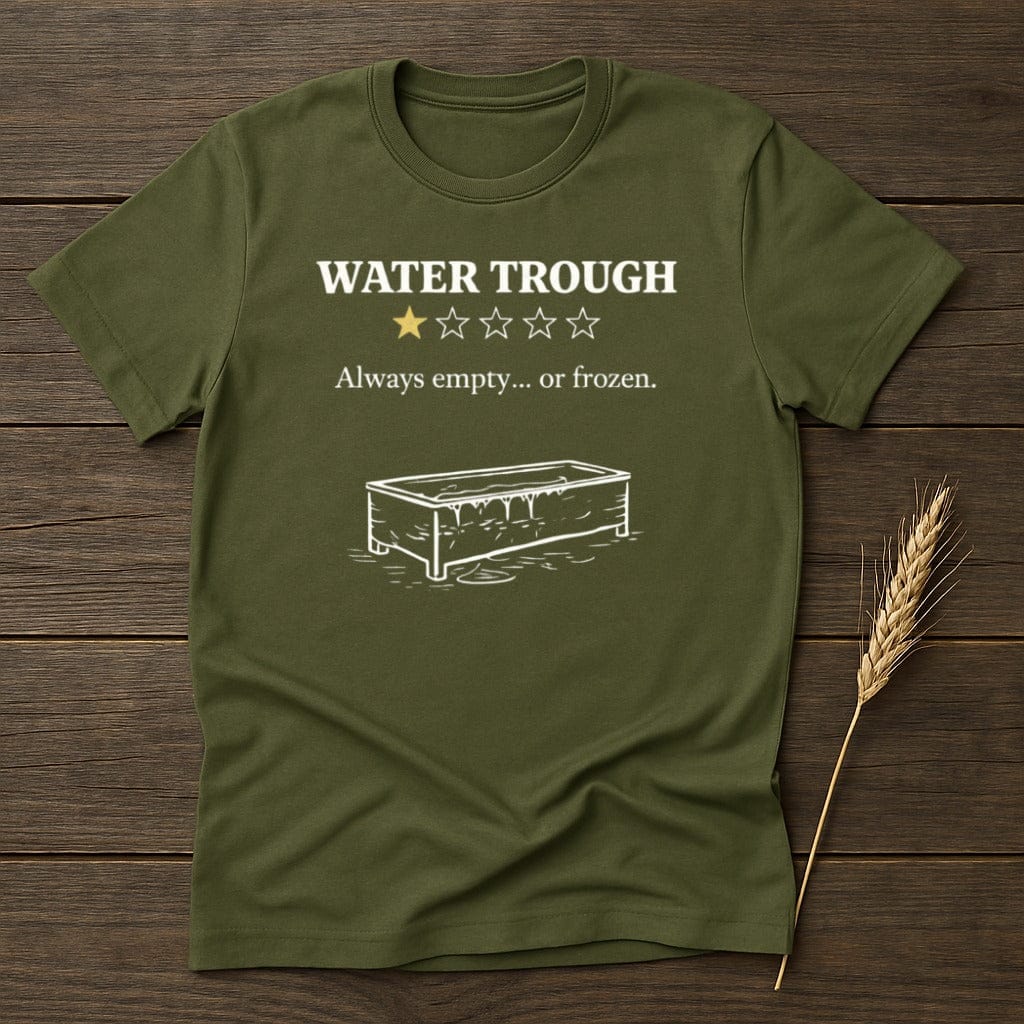 MyDesigns Physical Item S / Military Green Water Trough One Star Rating T-Shirt