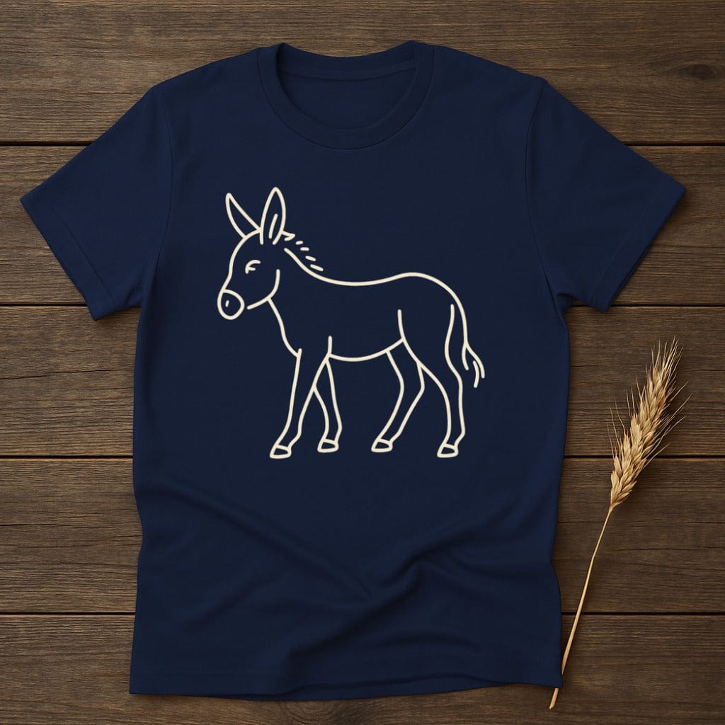 MyDesigns Physical Item S / Navy Aesthetic Minimal Donkey T-Shirt