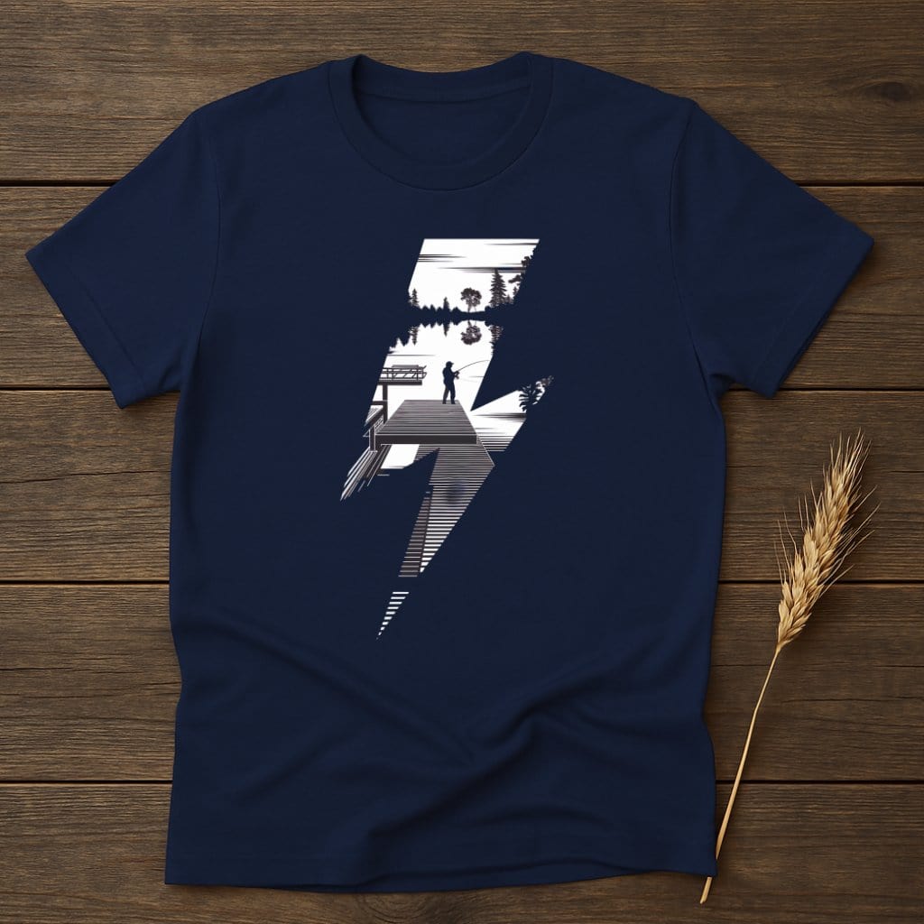 MyDesigns Physical Item S / Navy Angling Scenic T-Shirts
