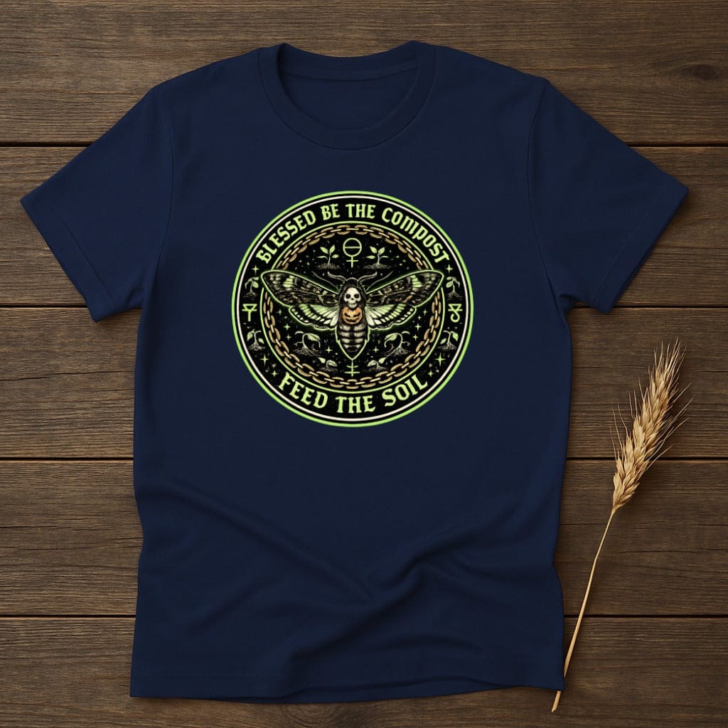 MyDesigns Physical Item S / Navy Blessed Compost Soil T-Shirt