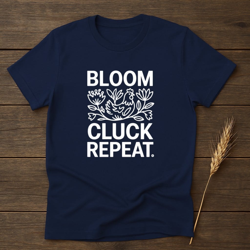 MyDesigns Physical Item S / Navy BLOOM CLUCK REPEAT T-Shirts