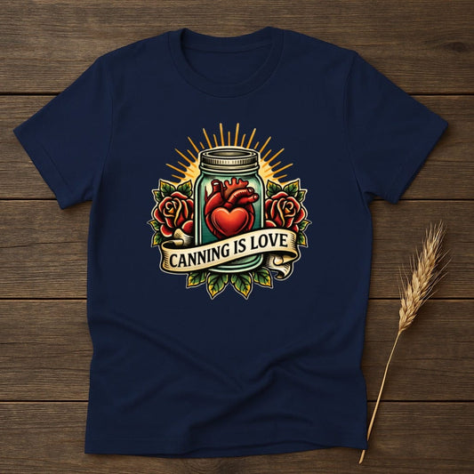 MyDesigns Physical Item S / Navy Canning Is Love T-Shirt