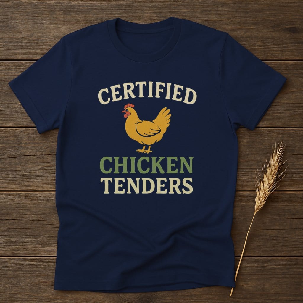 MyDesigns Physical Item S / Navy Certified Chicken Tenders T-Shirt