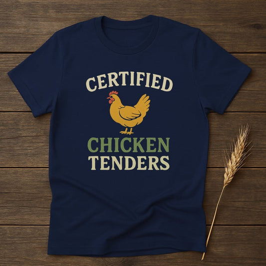MyDesigns Physical Item S / Navy Certified Chicken Tenders T-Shirt