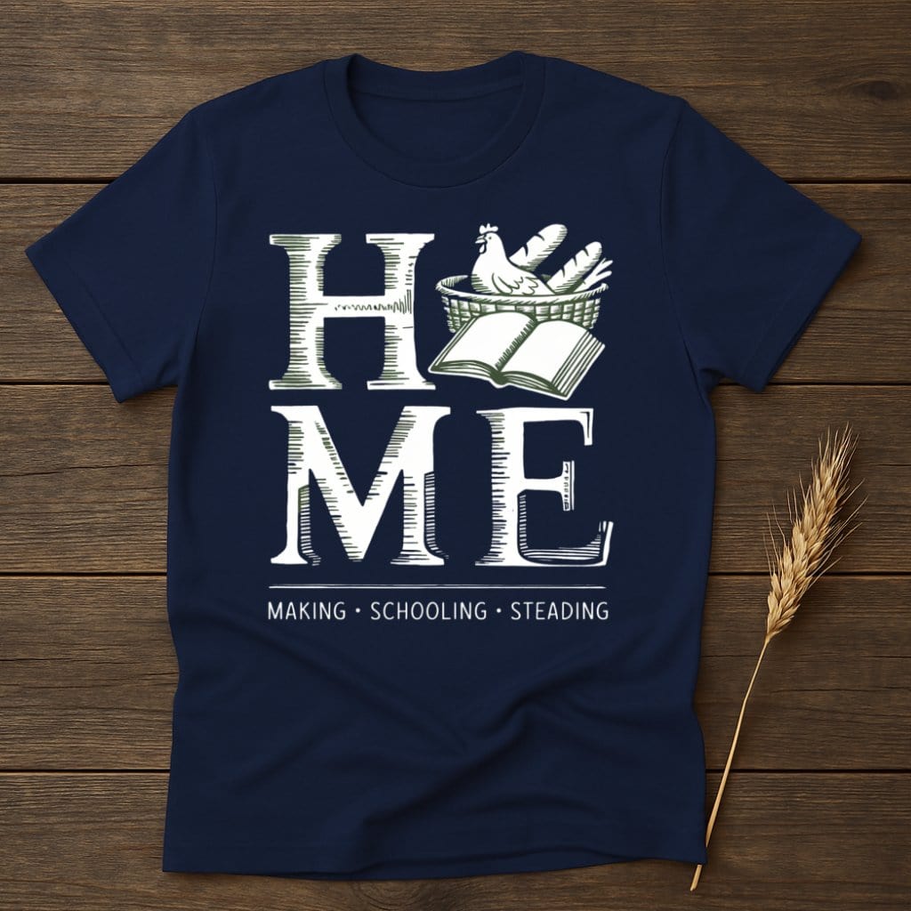 MyDesigns Physical Item S / Navy Chicken Basket Schooling Steading T-Shirts