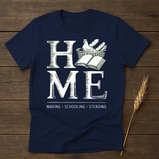 MyDesigns Physical Item S / Navy Chicken Basket Schooling Steading T-Shirts
