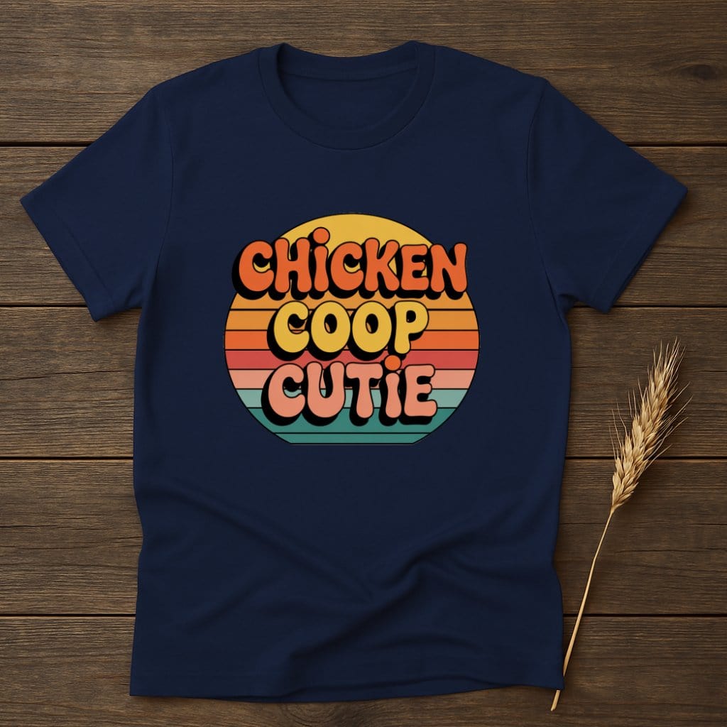 MyDesigns Physical Item S / Navy Chicken Coop Cutie Retro T-Shirts