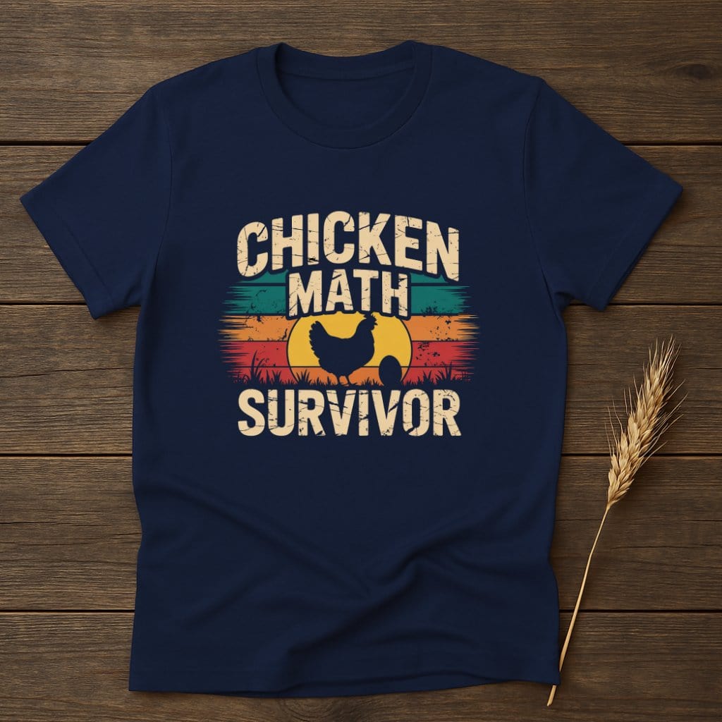 MyDesigns Physical Item S / Navy Chicken Math Survivor Retro T-Shirts