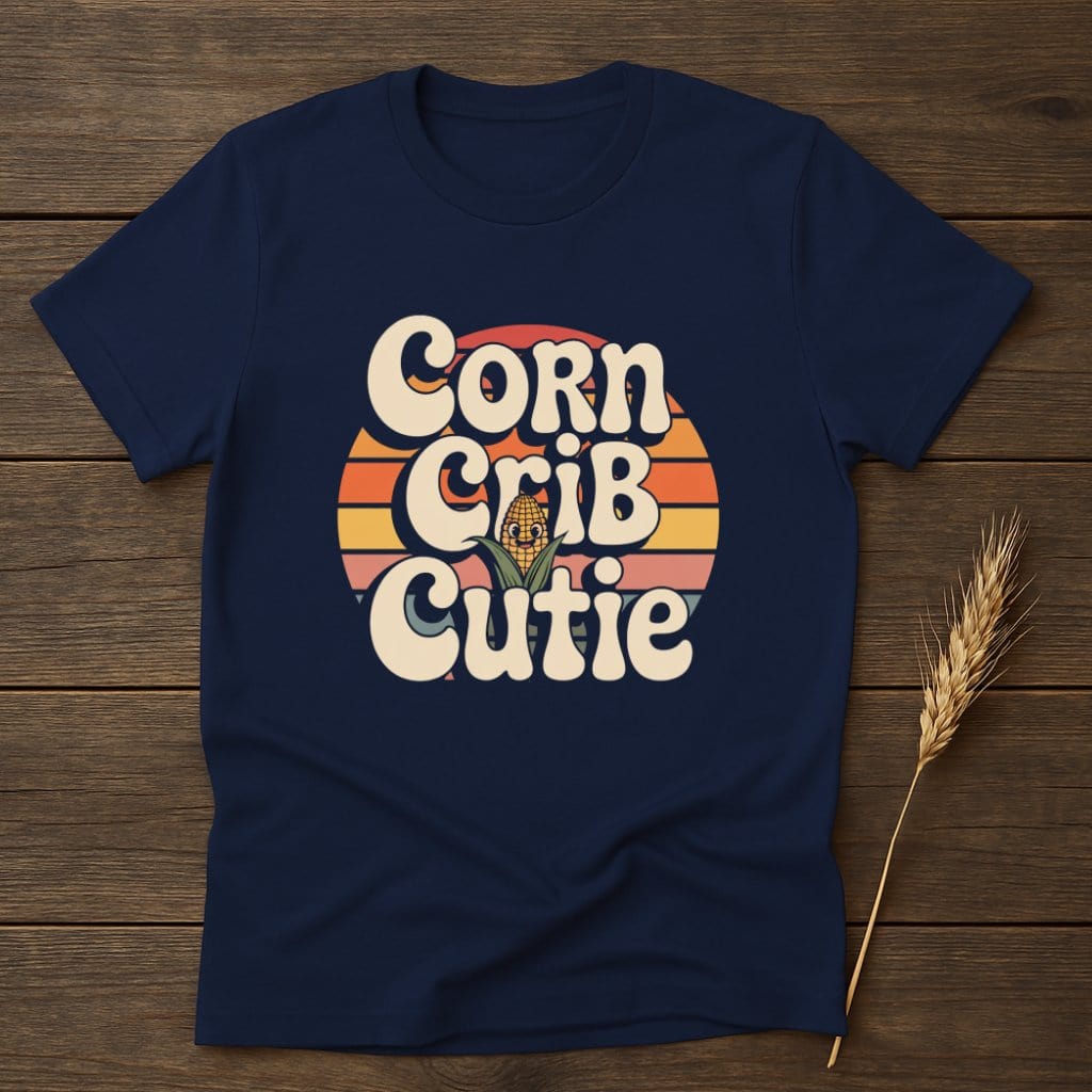 MyDesigns Physical Item S / Navy Corn Crib Cutie Retro T-Shirts