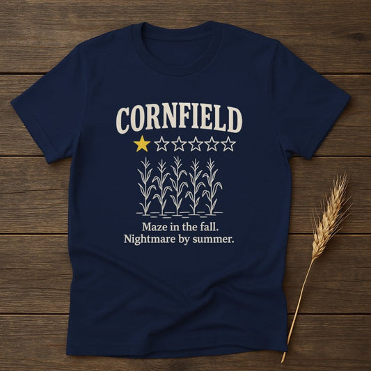 MyDesigns Physical Item S / Navy Cornfield Review T-Shirt