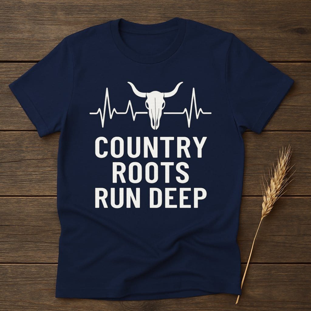 MyDesigns Physical Item S / Navy Country Roots Run Deep T-Shirts