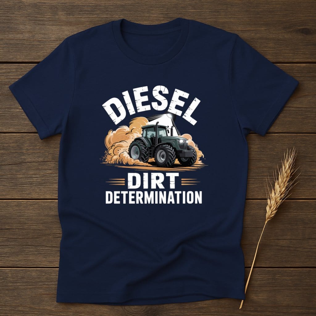 MyDesigns Physical Item S / Navy Diesel Dirt Determination T-Shirt