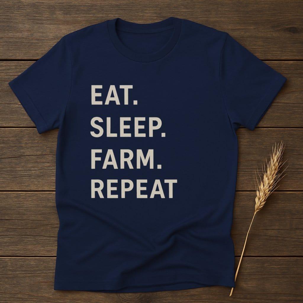 MyDesigns Physical Item S / Navy Eat Sleep Farm Repeat T-Shirt