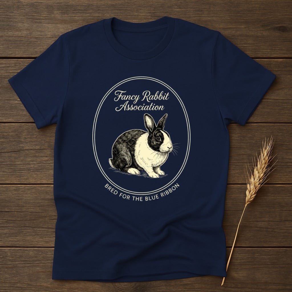 MyDesigns Physical Item S / Navy Fancy Rabbit T-Shirt