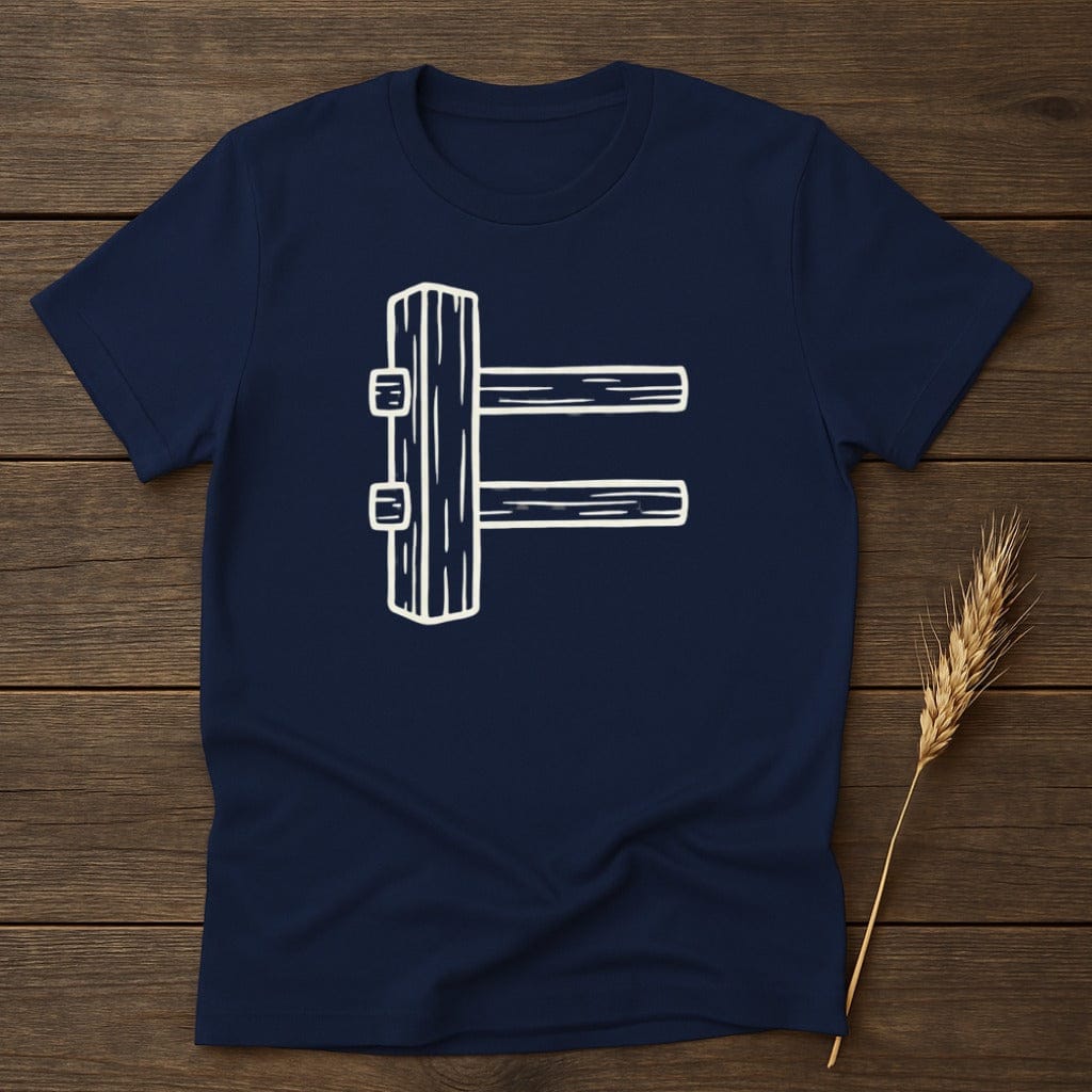 MyDesigns Physical Item S / Navy Farm Fence T-Shirt