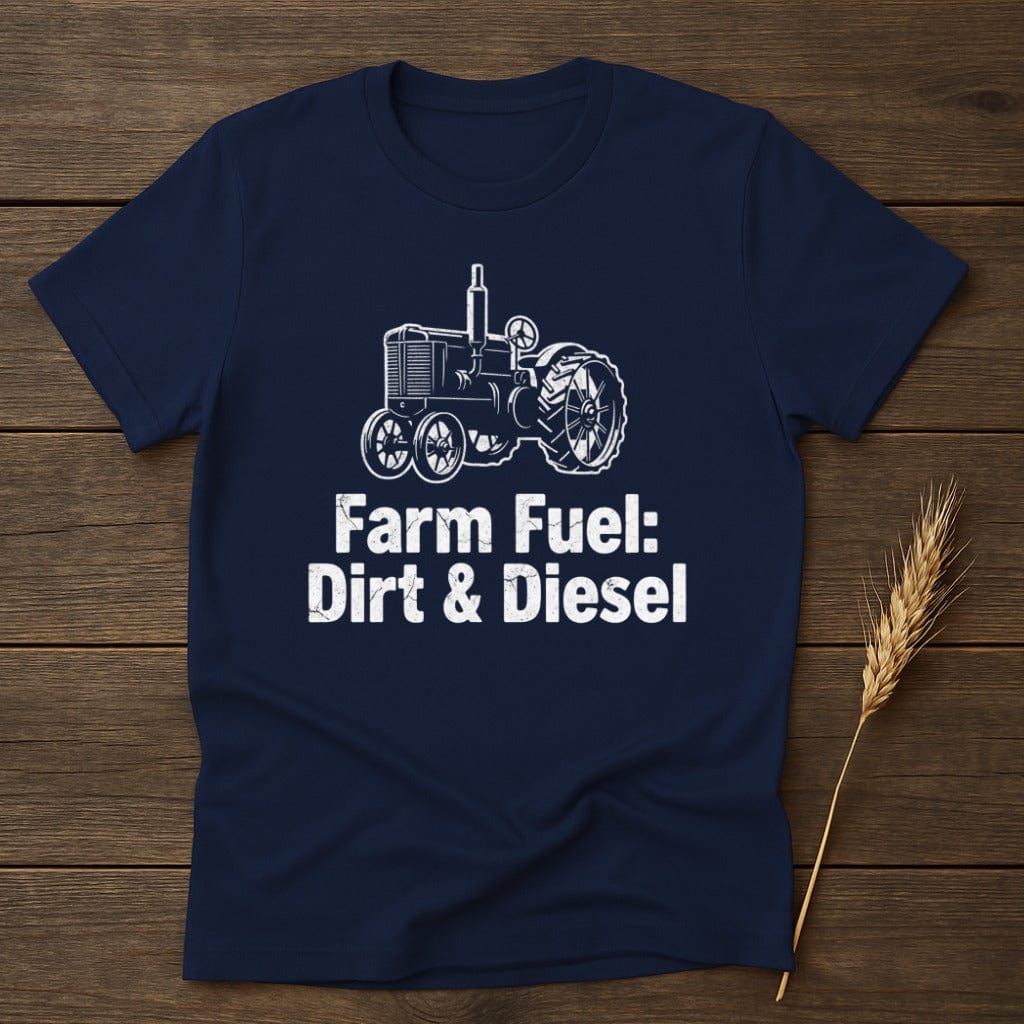 MyDesigns Physical Item S / Navy Farm Fuel Dirt and Diesel T-Shirt