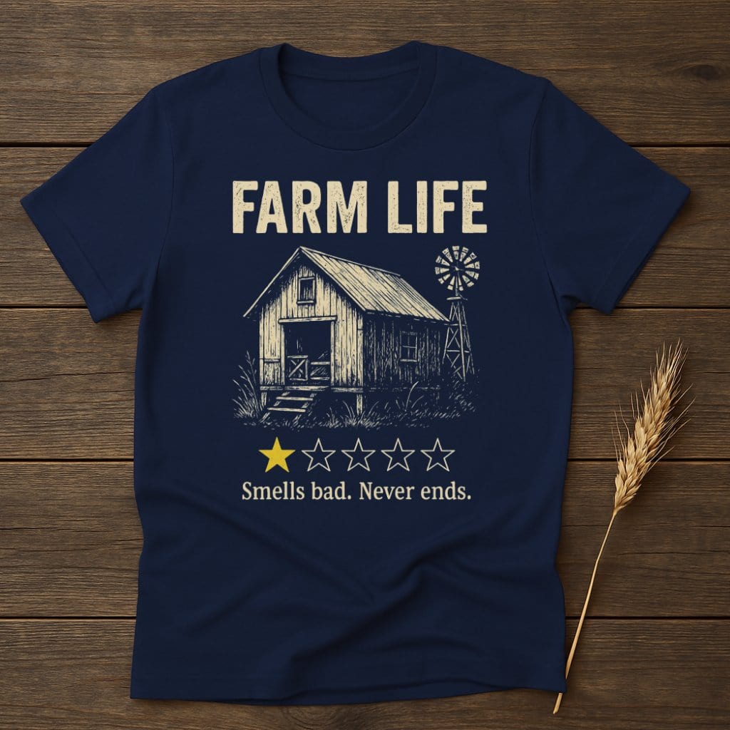 MyDesigns Physical Item S / Navy Farm Life Review T-Shirt