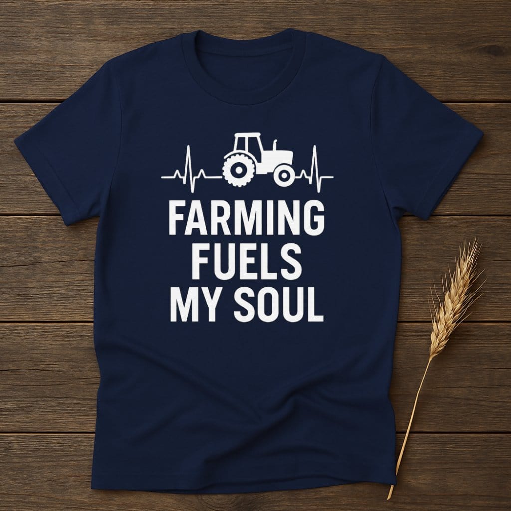MyDesigns Physical Item S / Navy Farming Fuels My Soul T-Shirts