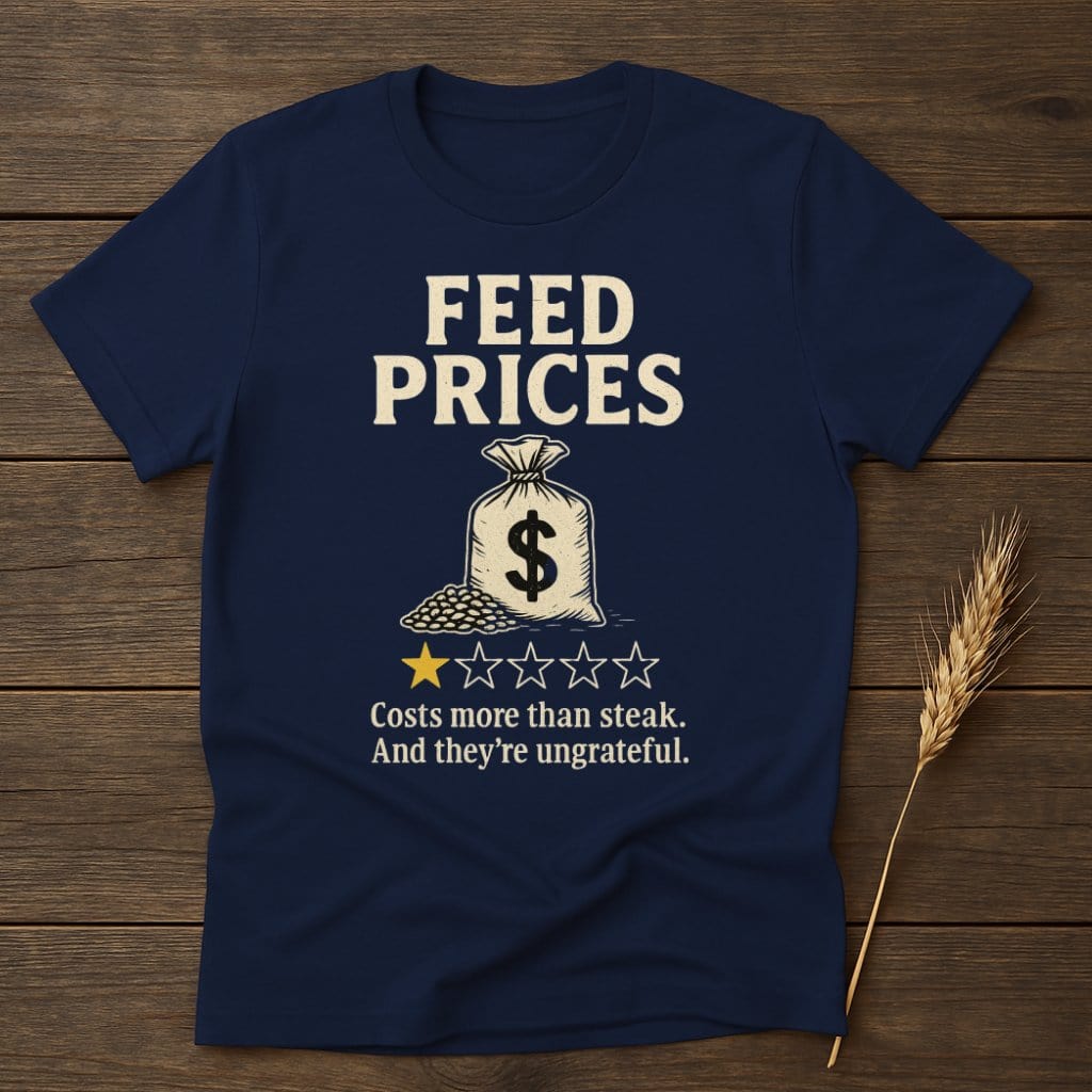 MyDesigns Physical Item S / Navy Feed Prices Review T-Shirt
