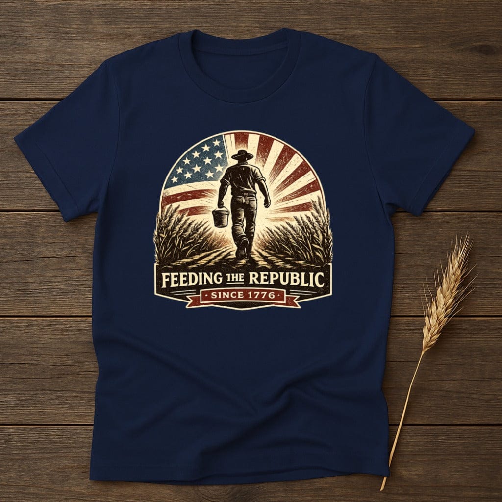 MyDesigns Physical Item S / Navy Feeding the Republic T-Shirt