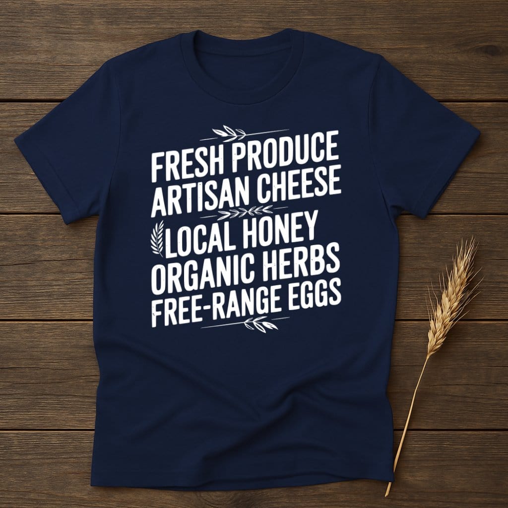 MyDesigns Physical Item S / Navy Fresh Produce Artisan Cheese Design T-Shirts
